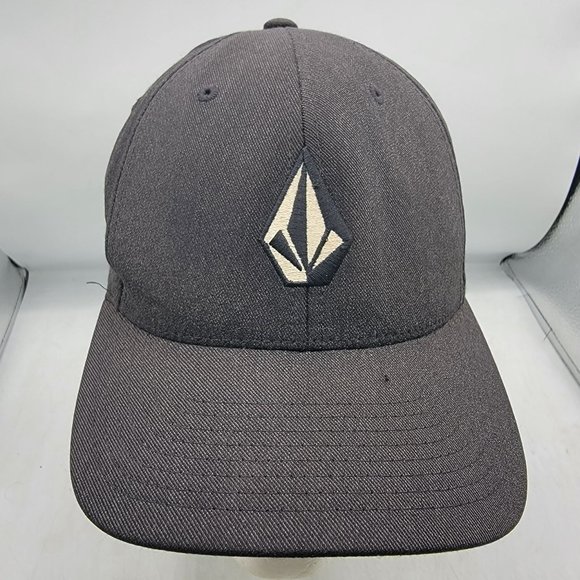 Volcom Full Stone Black Hat Cap L XL Outdoors Fitted Casual Comfort Lightweight - Picture 1 of 9